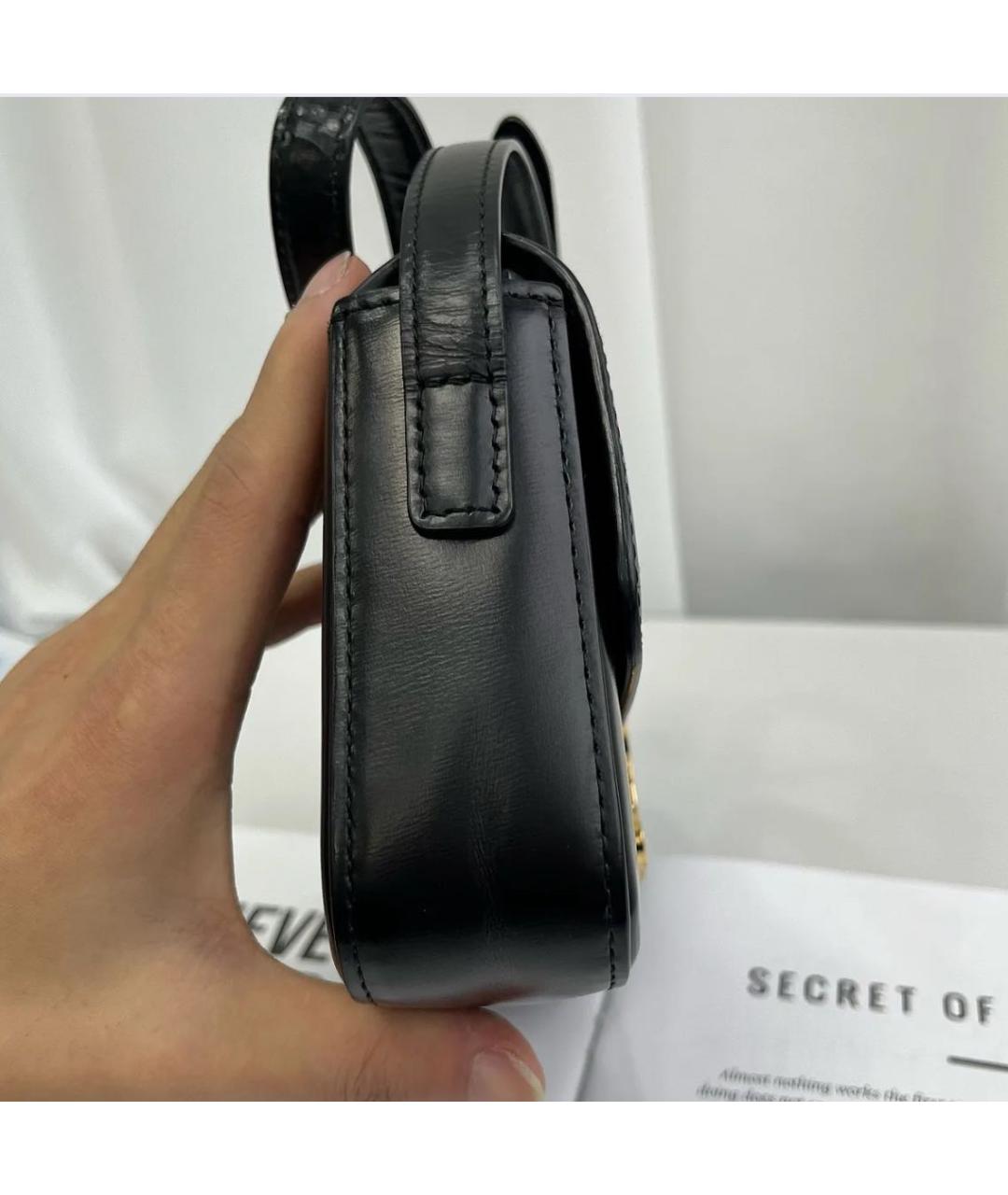 CELINE Черная кожаная сумка через плечо, фото 4