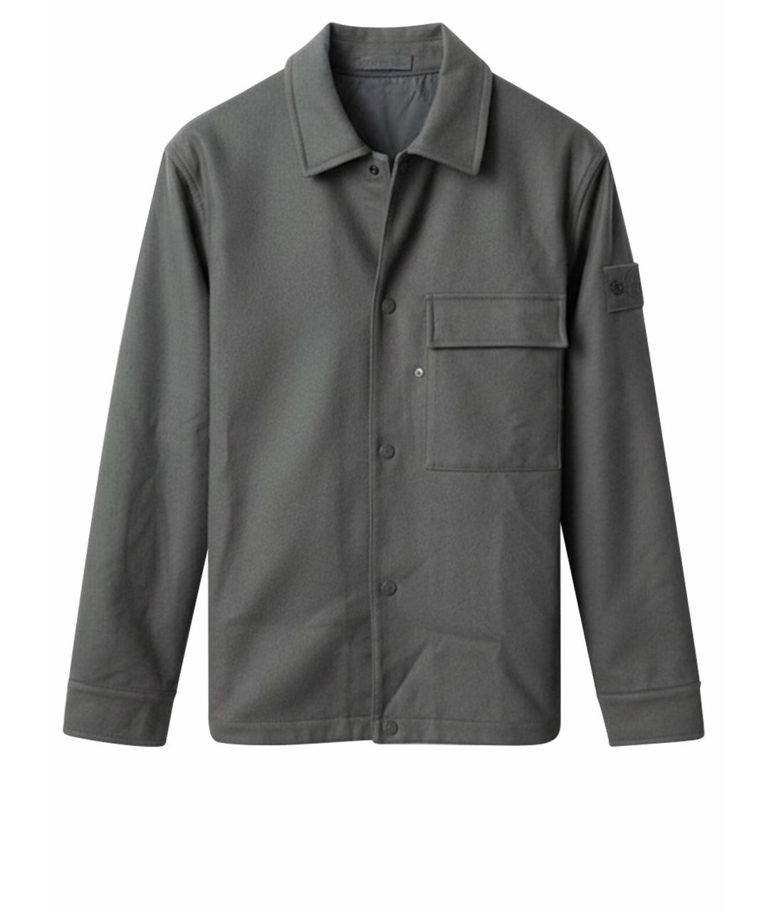 STONE ISLAND Серая шерстяная куртка, фото 1