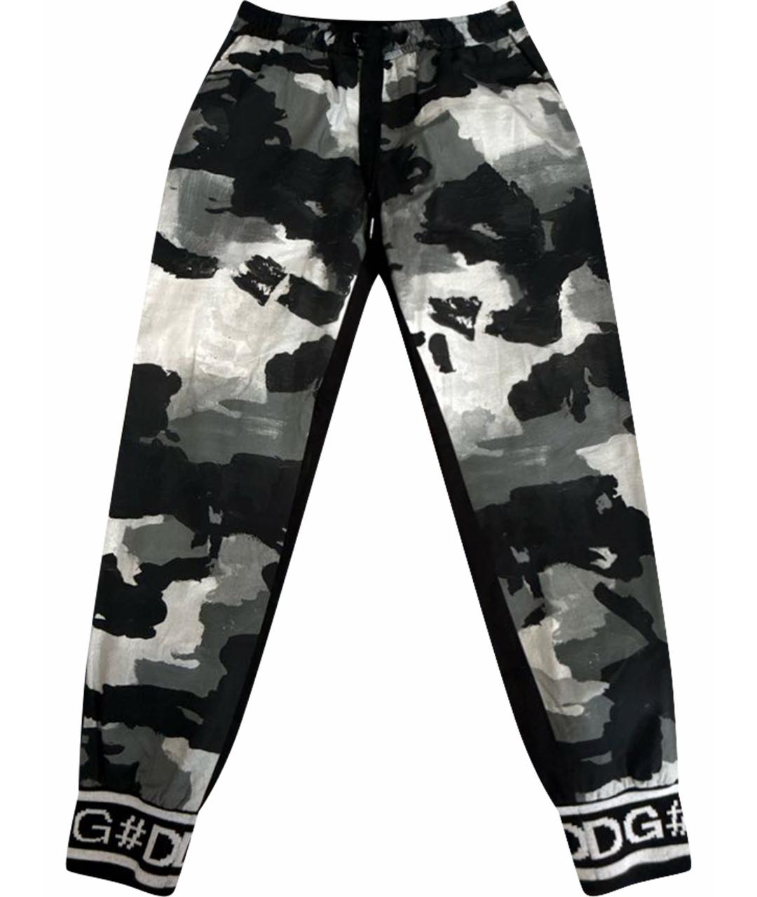 DOLCE&GABBANA Черные хлопковые повседневные брюки, фото 1