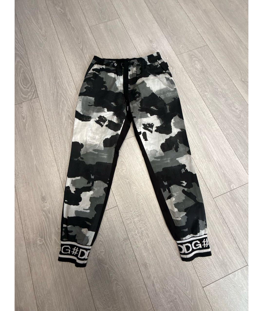 DOLCE&GABBANA Черные хлопковые повседневные брюки, фото 5