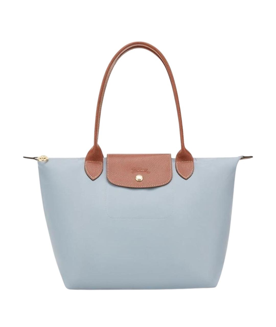 LONGCHAMP Голубая тканевая сумка тоут, фото 1