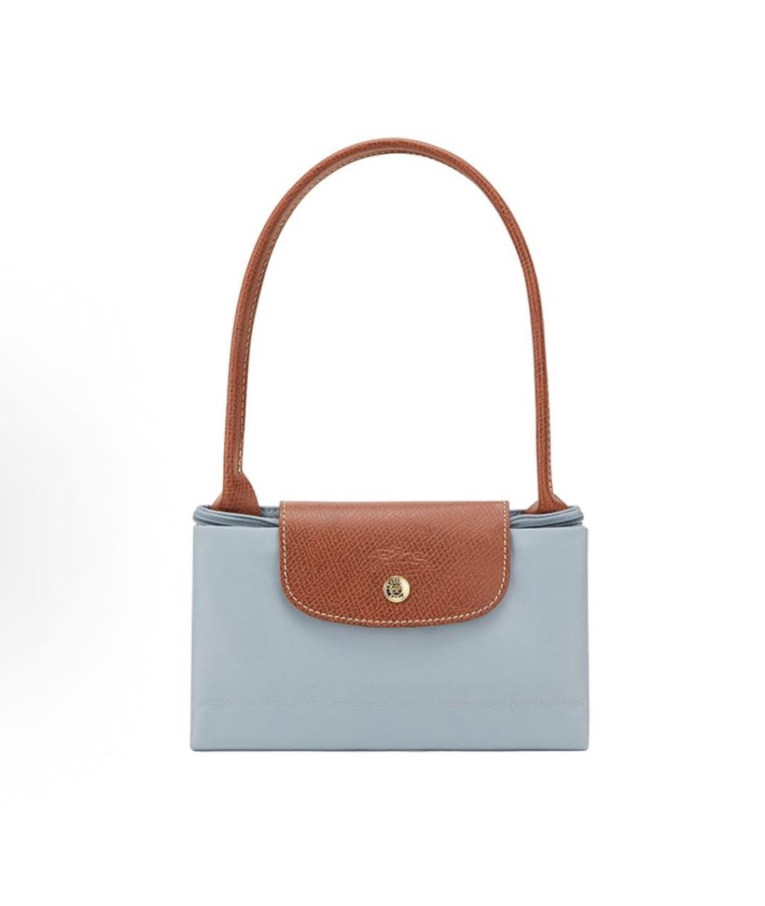 LONGCHAMP Голубая тканевая сумка тоут, фото 5