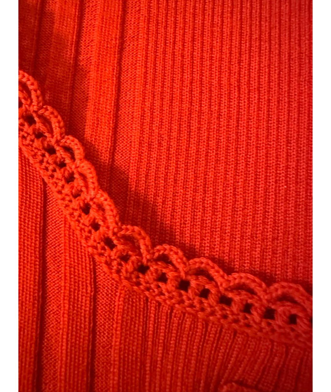 MIU MIU Красная шерстяная майка, фото 4