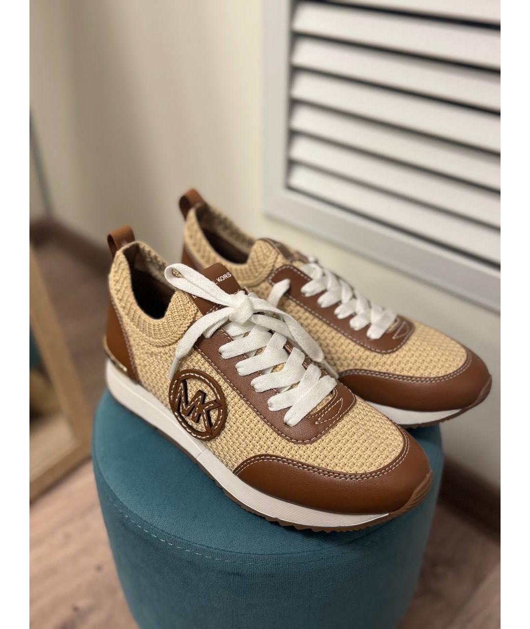 MICHAEL KORS Бежевые кроссовки, фото 2