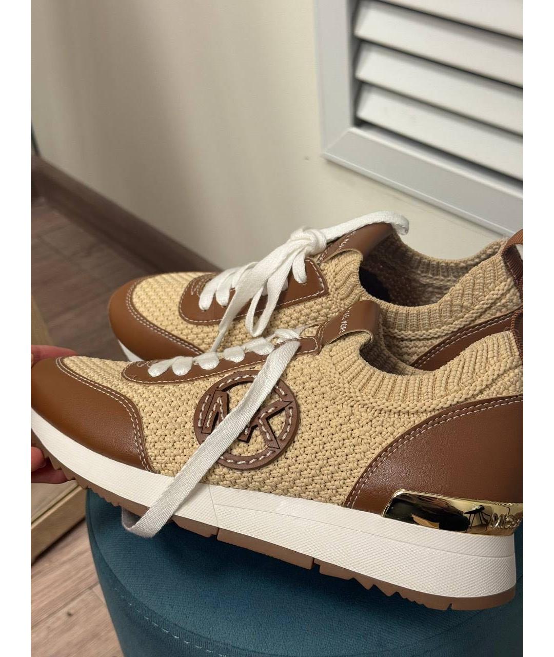 MICHAEL KORS Бежевые кроссовки, фото 5
