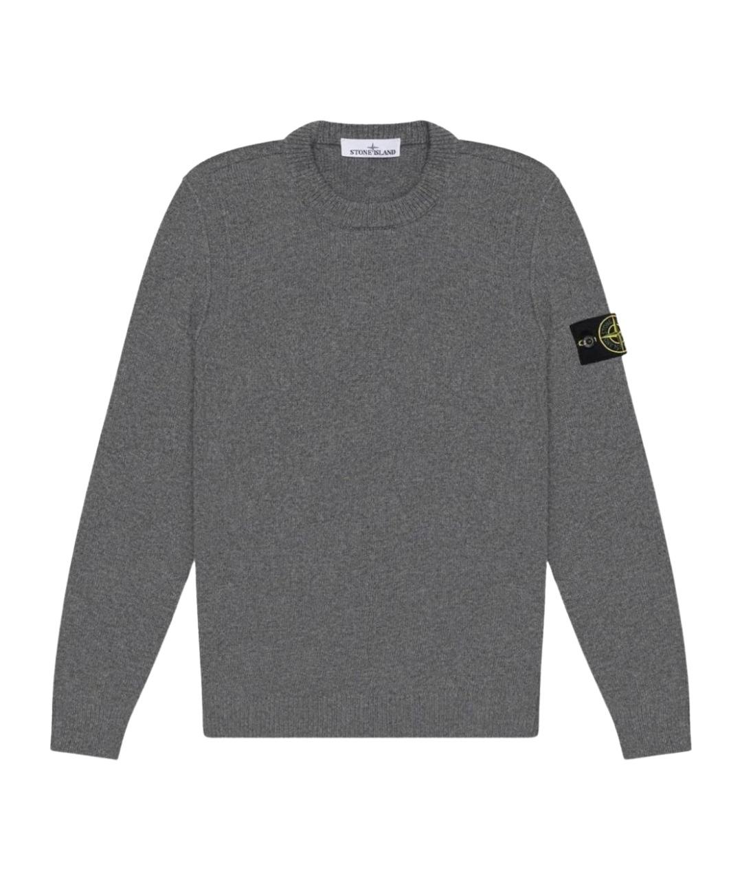 STONE ISLAND Серый шерстяной джемпер / свитер, фото 1
