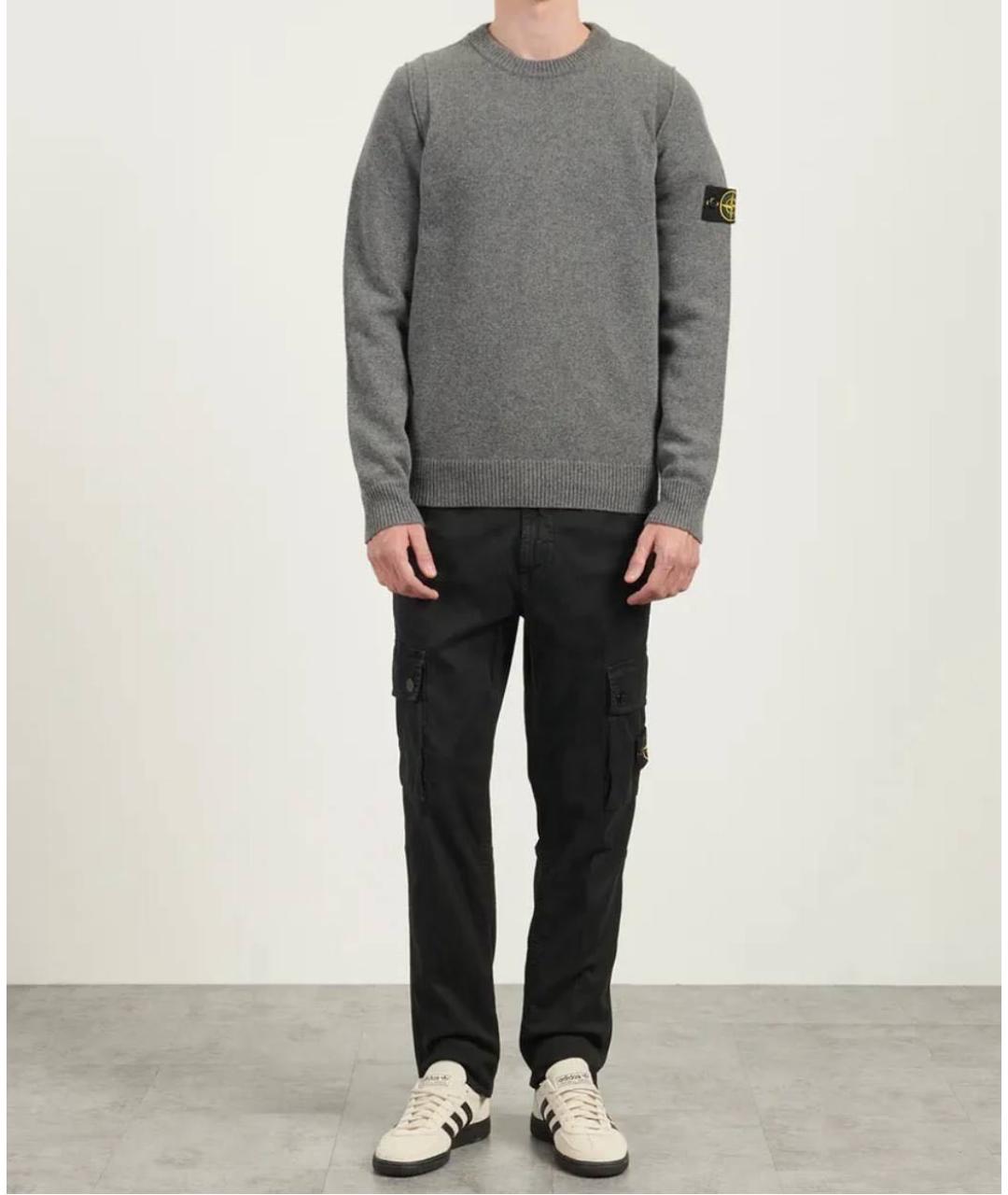 STONE ISLAND Серый шерстяной джемпер / свитер, фото 5