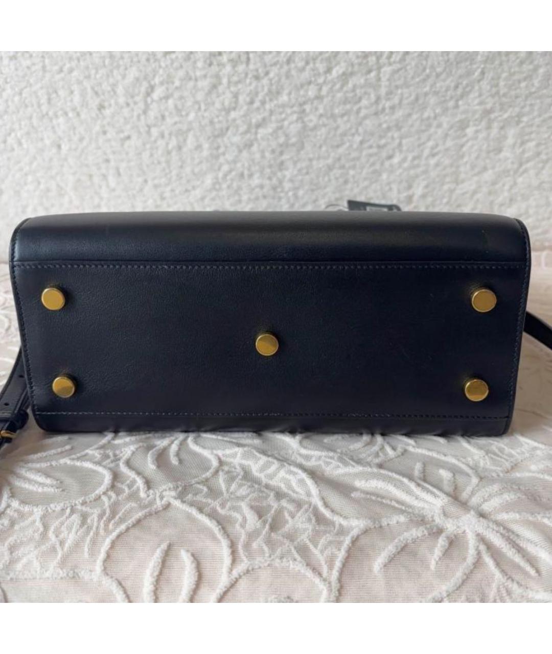 SAINT LAURENT Черная кожаная сумка через плечо, фото 3