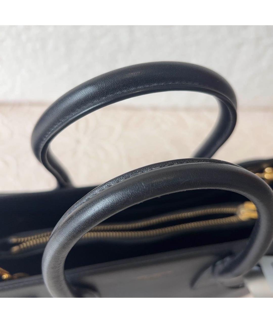 SAINT LAURENT Черная кожаная сумка через плечо, фото 6