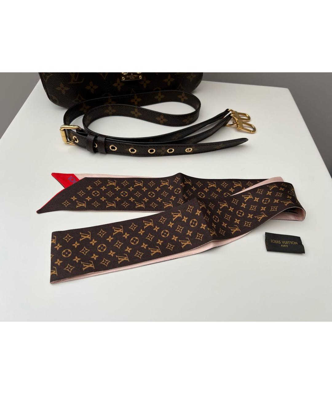 LOUIS VUITTON Коричневая сумка с короткими ручками, фото 8