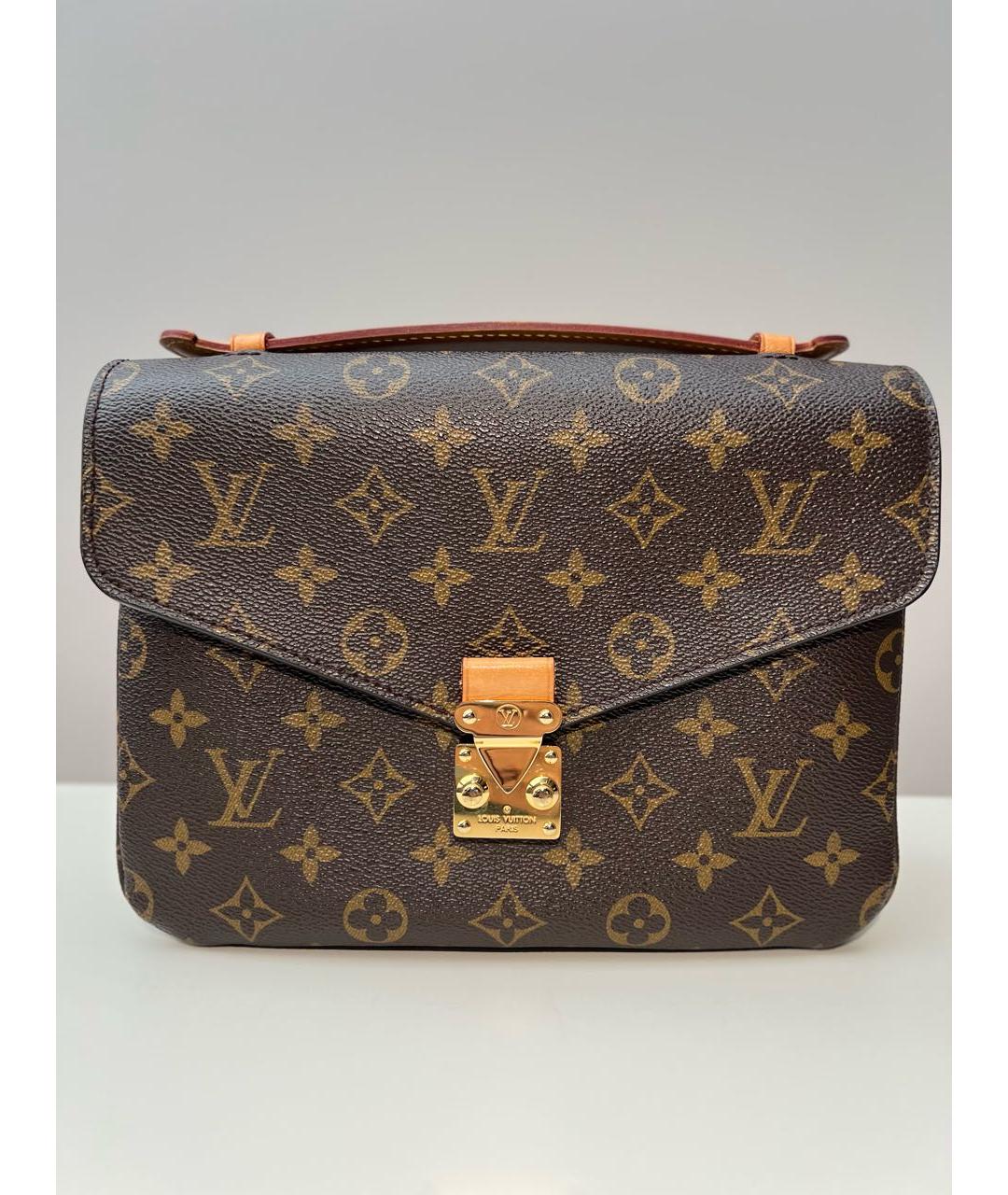 LOUIS VUITTON Коричневая сумка с короткими ручками, фото 9