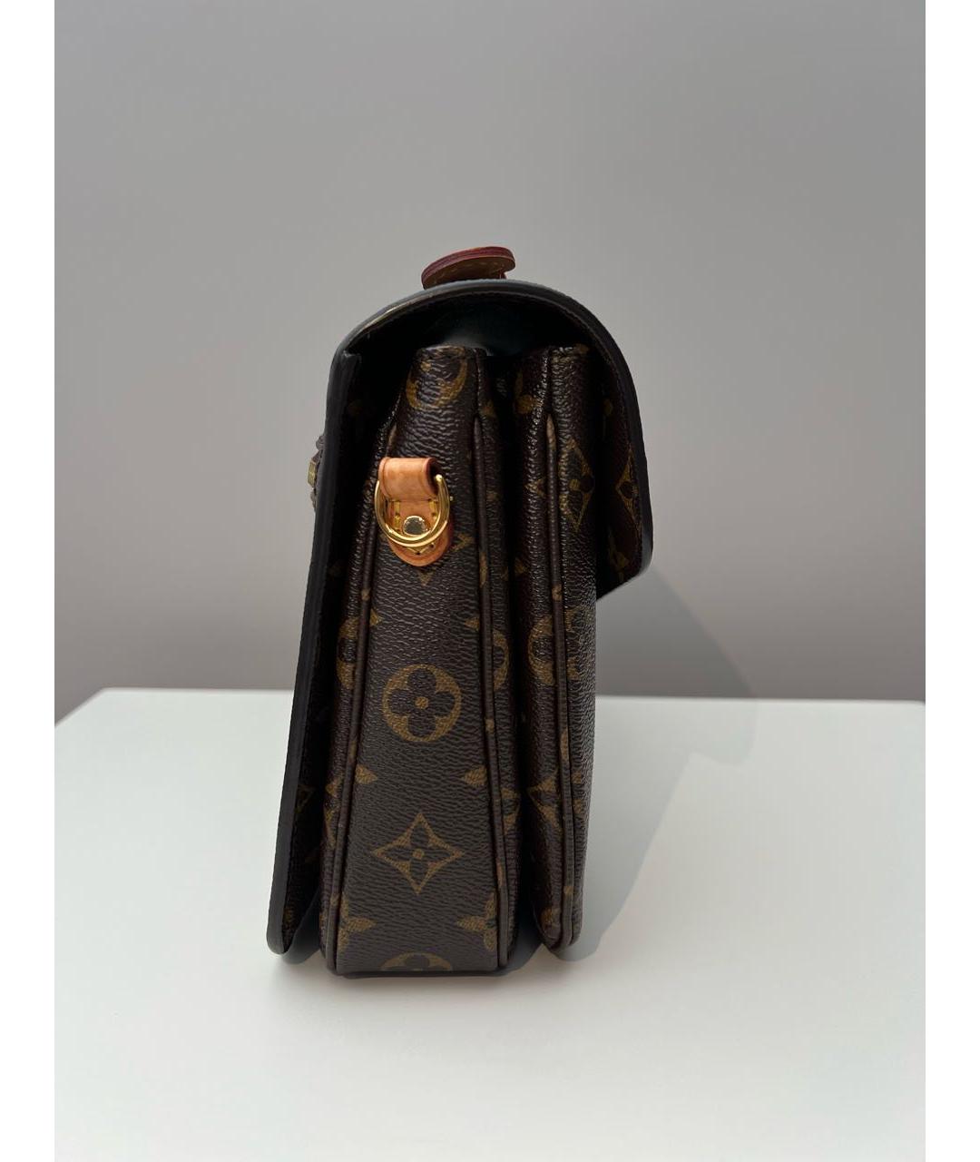 LOUIS VUITTON Коричневая сумка с короткими ручками, фото 4