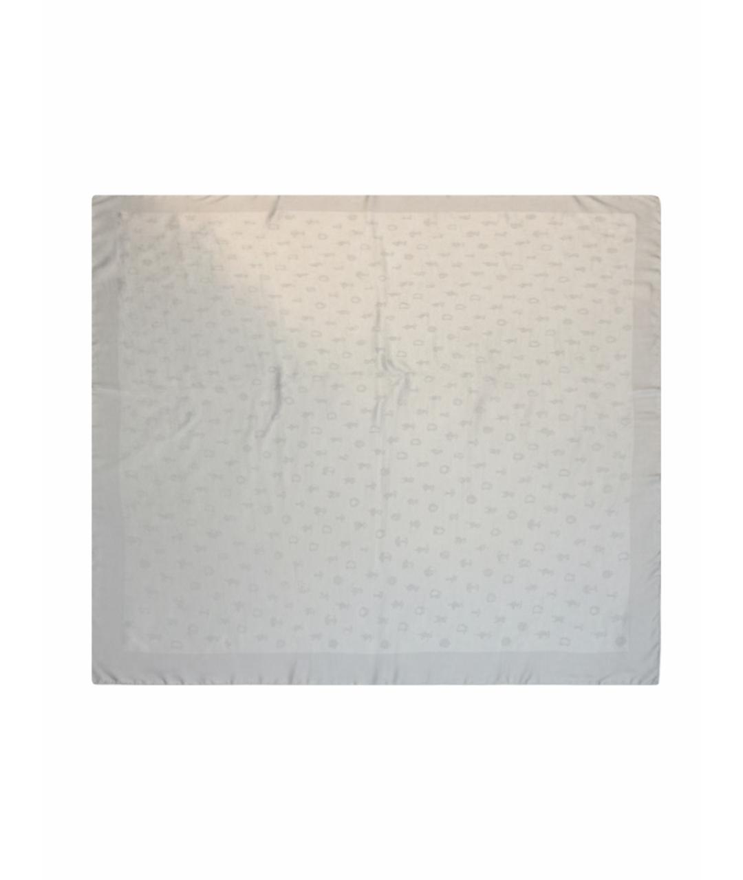 CHRISTIAN DIOR Серый шерстяной платок, фото 1