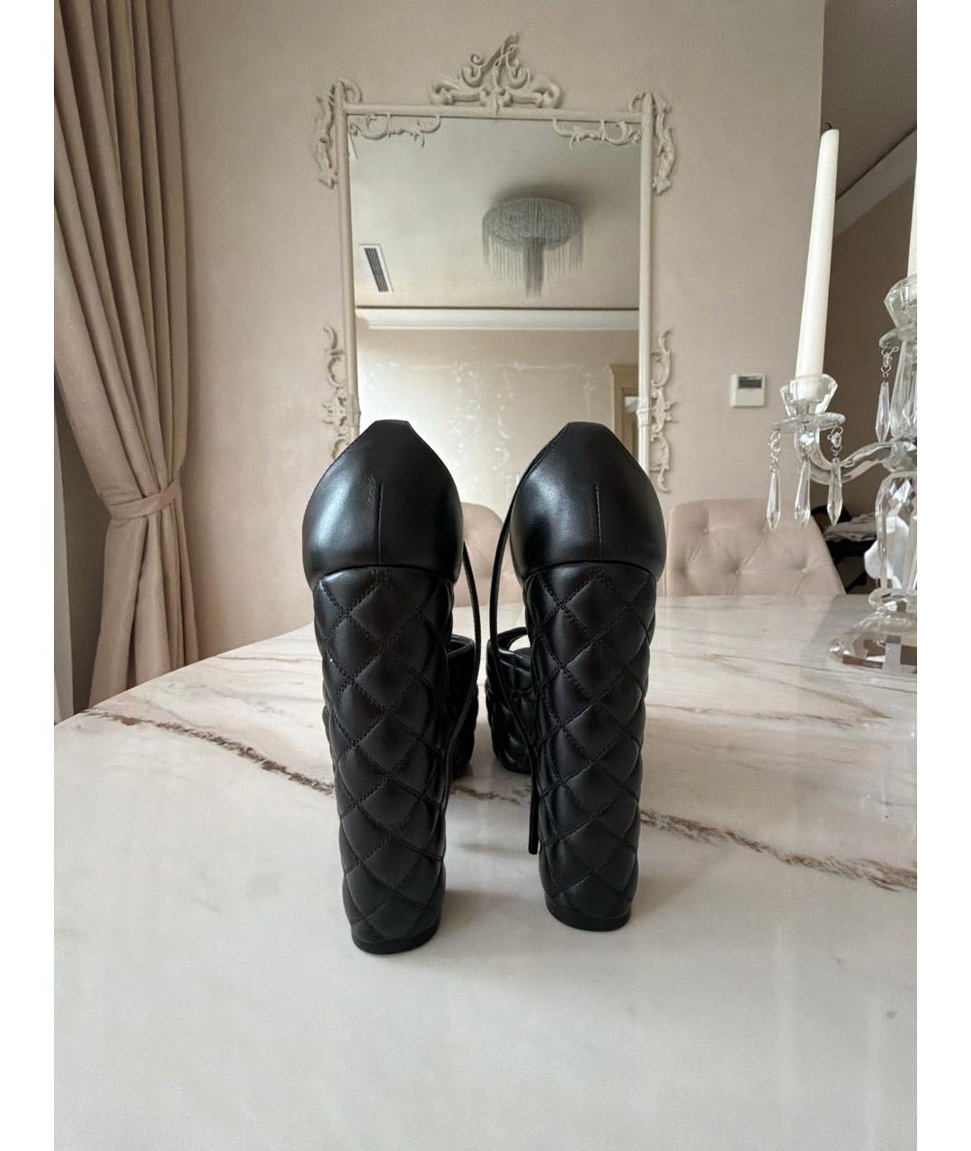 SAINT LAURENT Черные кожаные туфли, фото 4