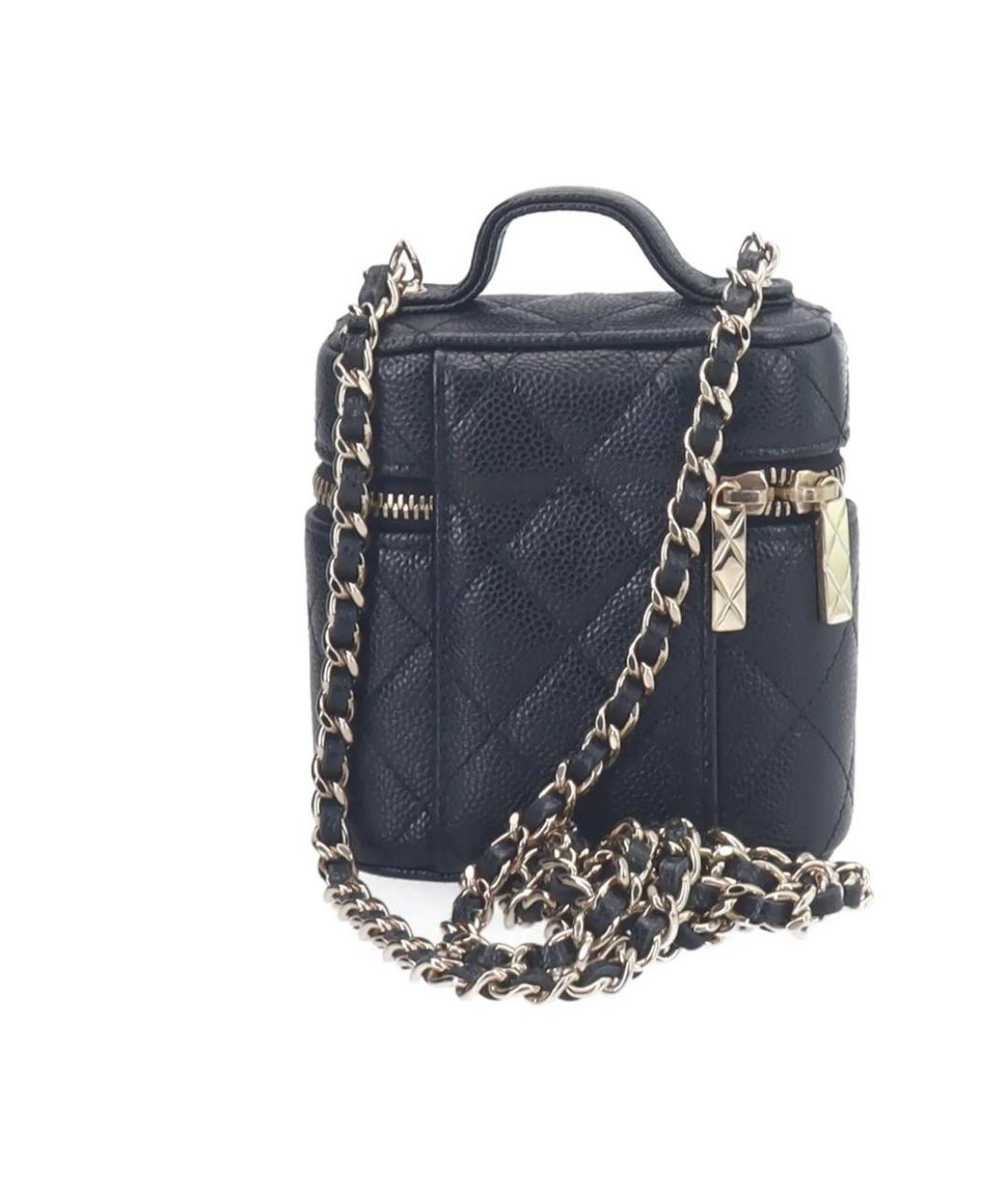 CHANEL Черная кожаная сумка через плечо, фото 3