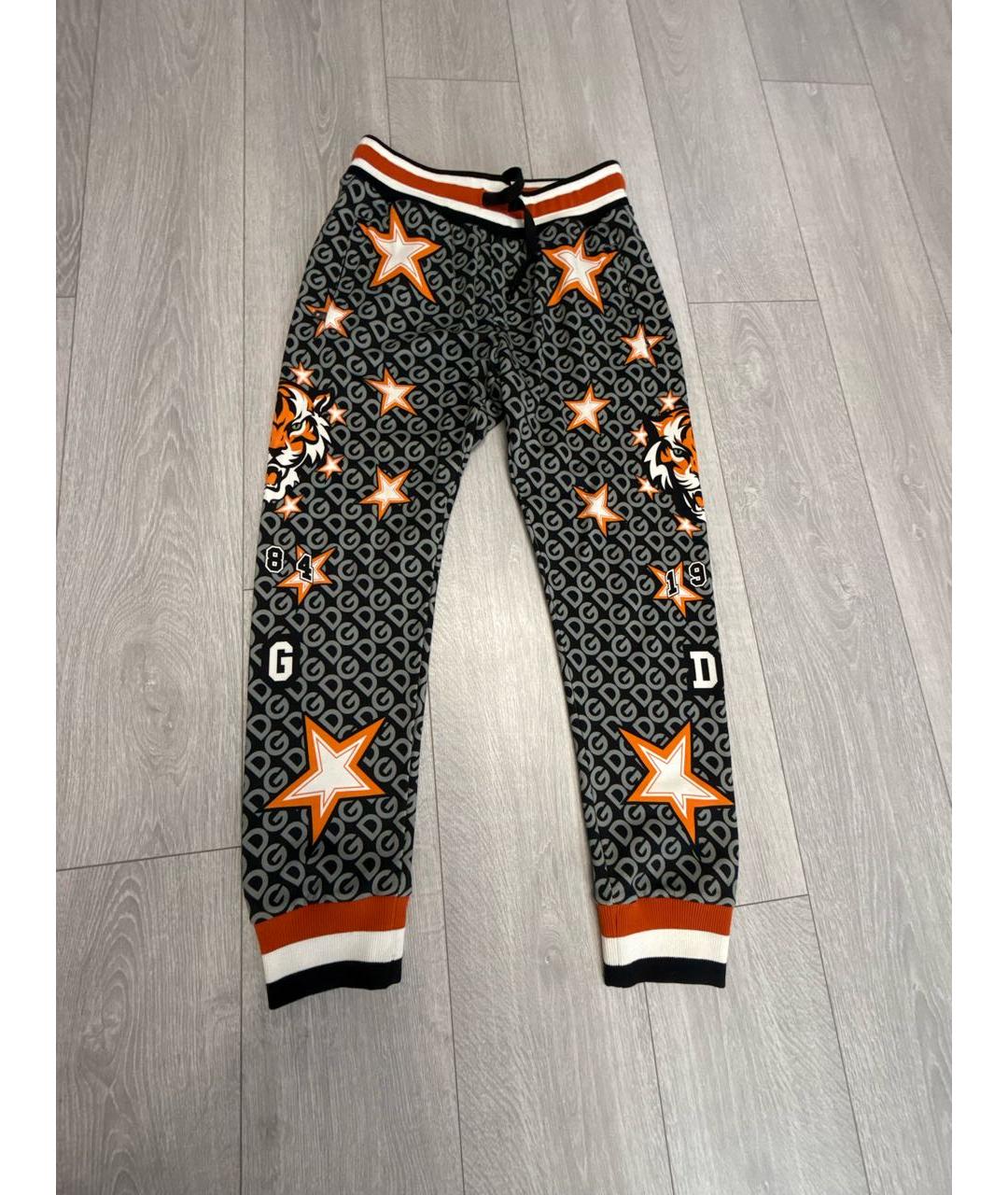 DOLCE&GABBANA Черный хлопковый спортивный костюм, фото 4