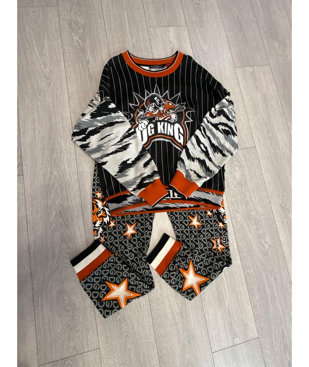 DOLCE&GABBANA Черный хлопковый спортивный костюм, фото 5