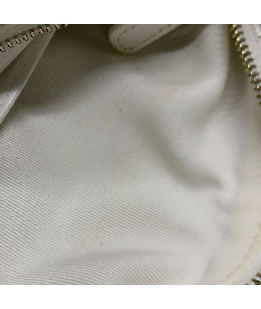 CHANEL Белая кожаная сумка с короткими ручками, фото 8