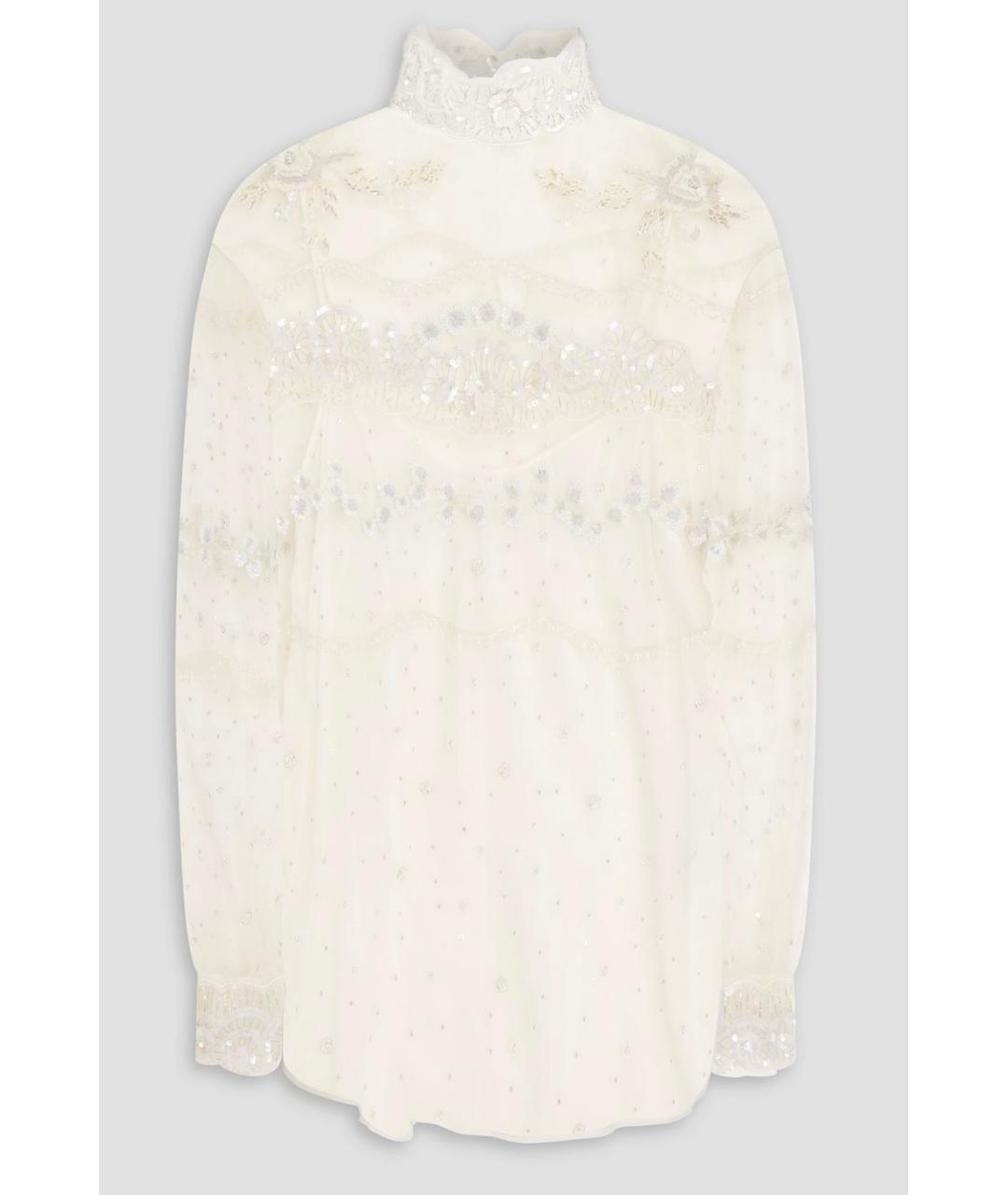 VALENTINO Бежевая полиамидовая блузы, фото 5