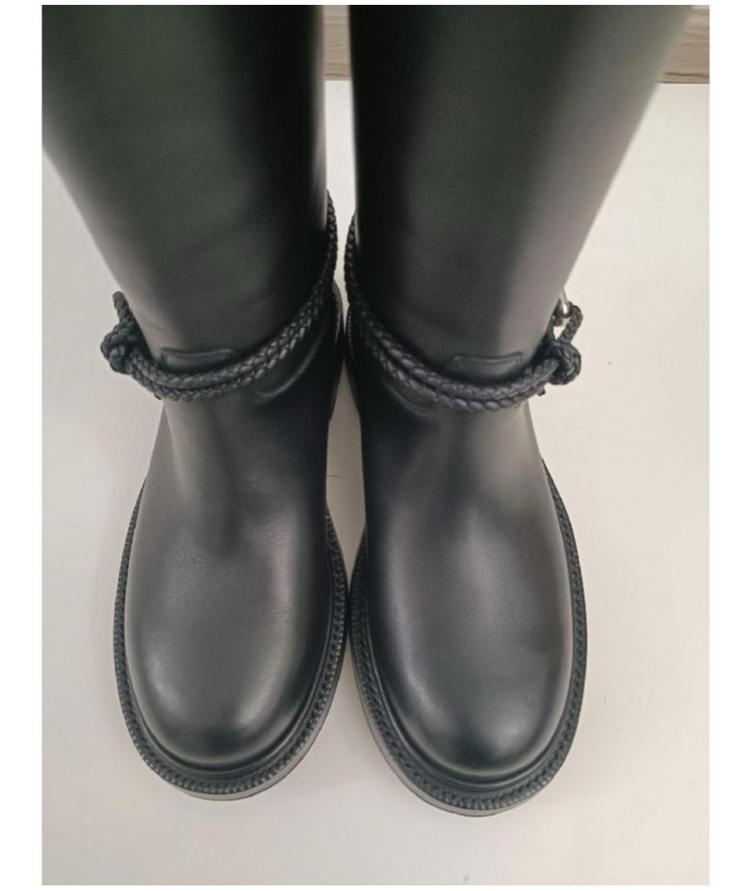 BOTTEGA VENETA Черные кожаные сапоги, фото 3