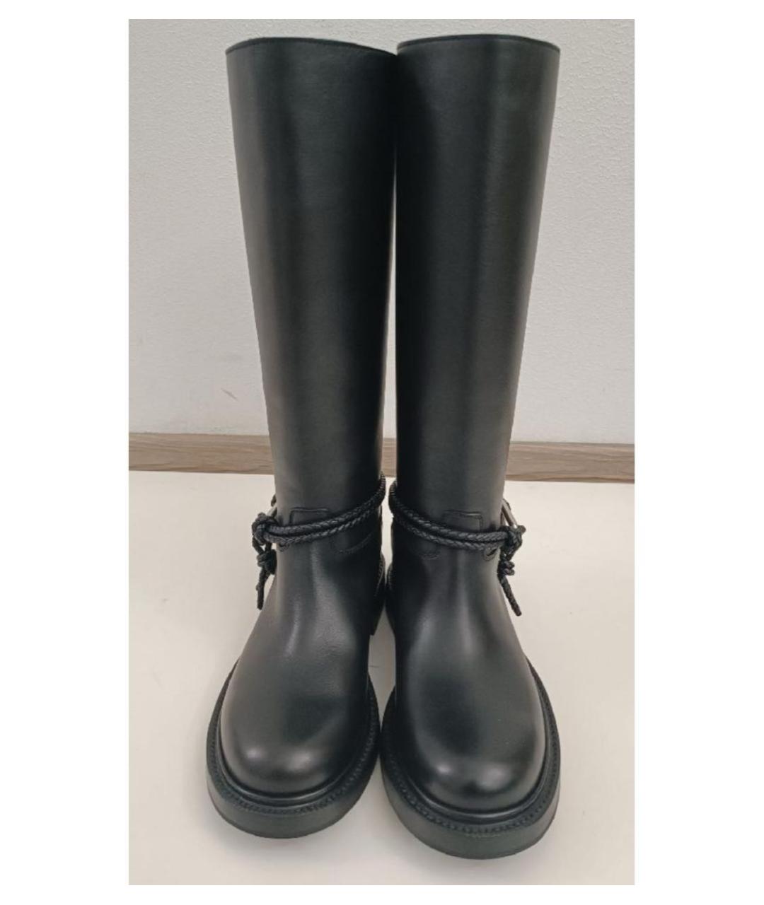 BOTTEGA VENETA Черные кожаные сапоги, фото 2