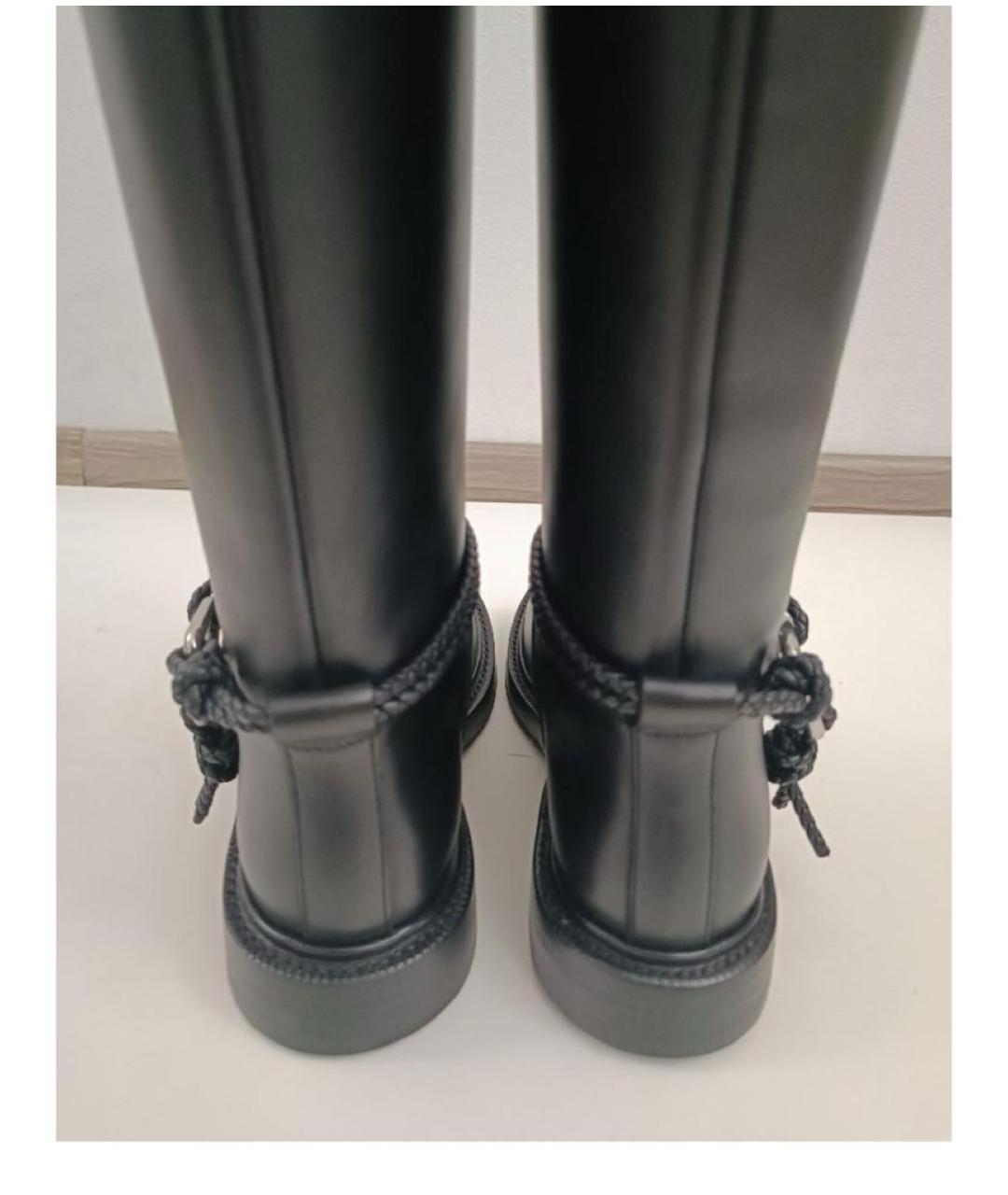 BOTTEGA VENETA Черные кожаные сапоги, фото 4