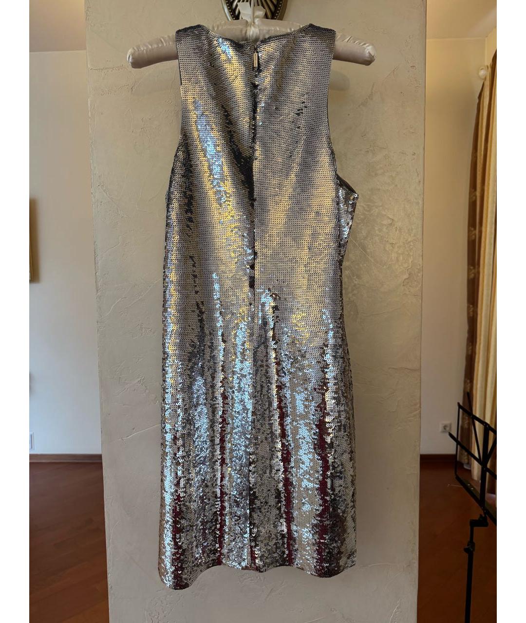 MICHAEL KORS Серебряное полиэстеровое вечернее платье, фото 2