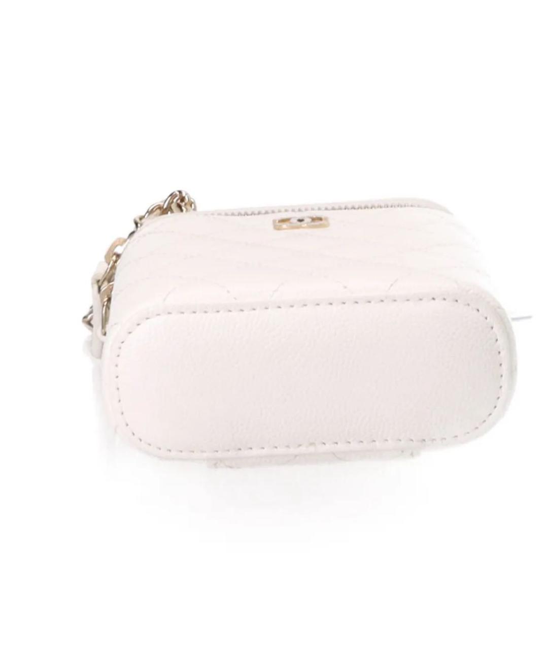 CHANEL Белая кожаная сумка через плечо, фото 3