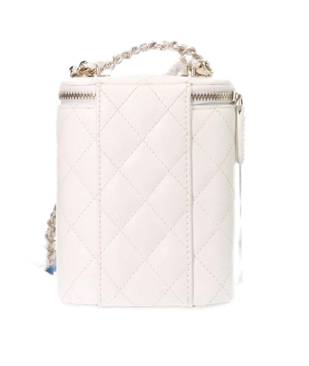 CHANEL Белая кожаная сумка через плечо, фото 2