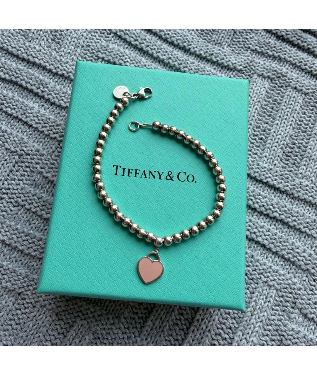 TIFFANY&CO Розовый серебряный браслет, фото 2