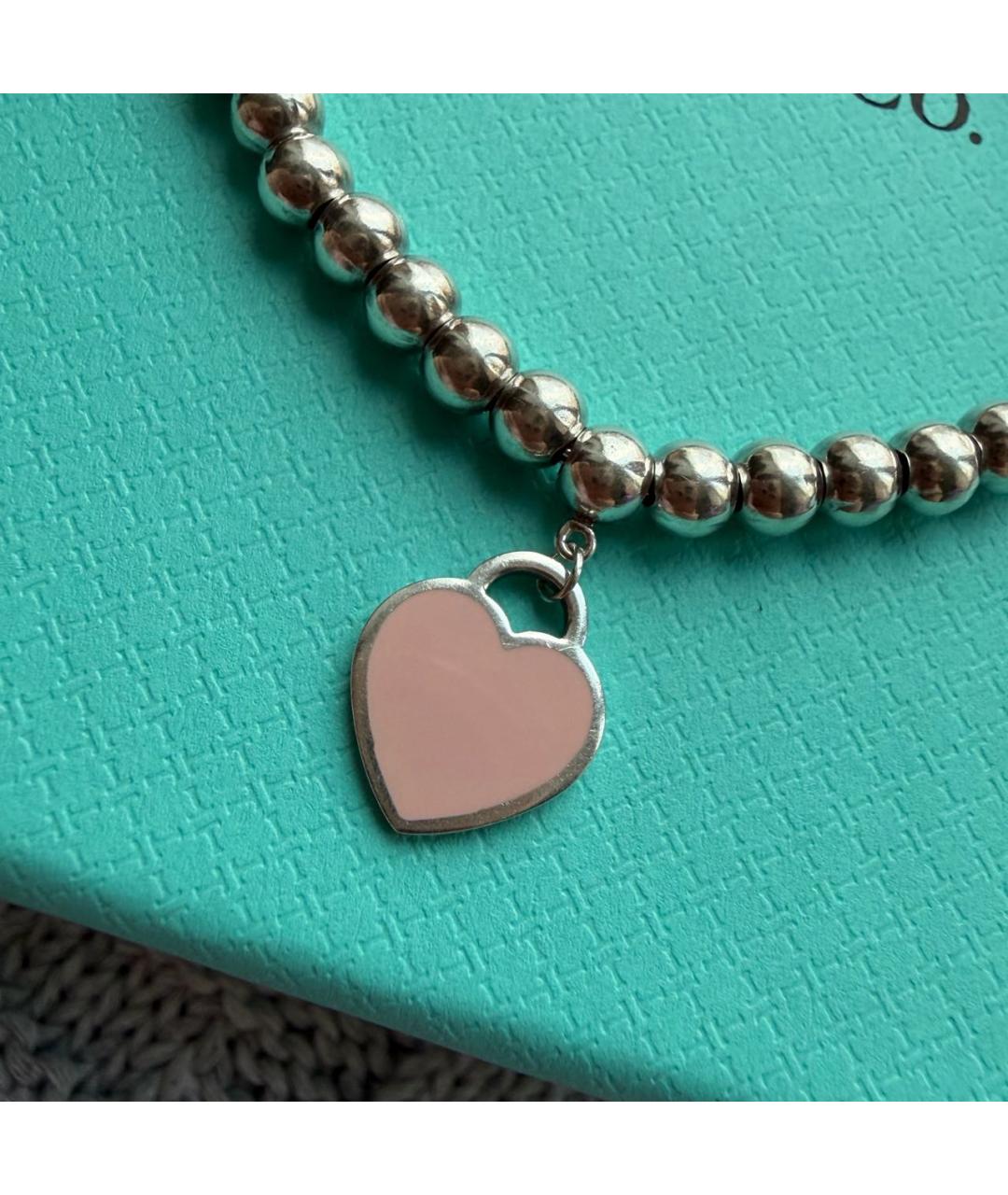 TIFFANY&CO Розовый серебряный браслет, фото 3