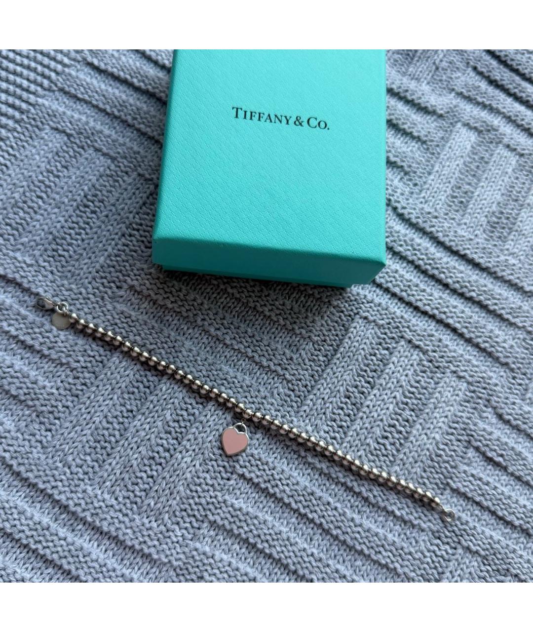 TIFFANY&CO Розовый серебряный браслет, фото 7