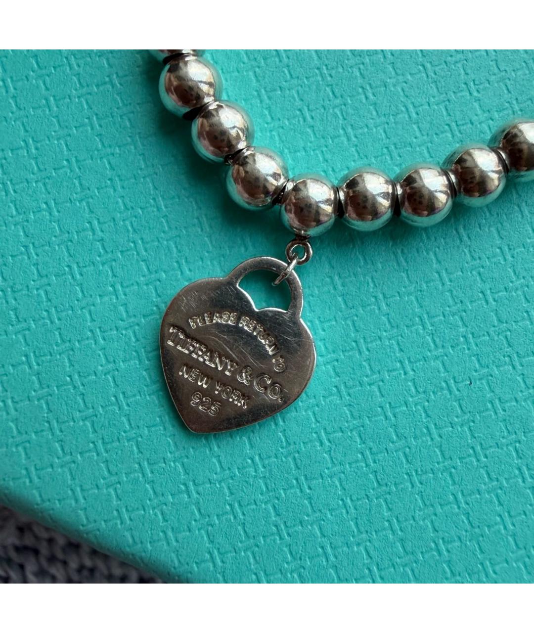 TIFFANY&CO Розовый серебряный браслет, фото 4