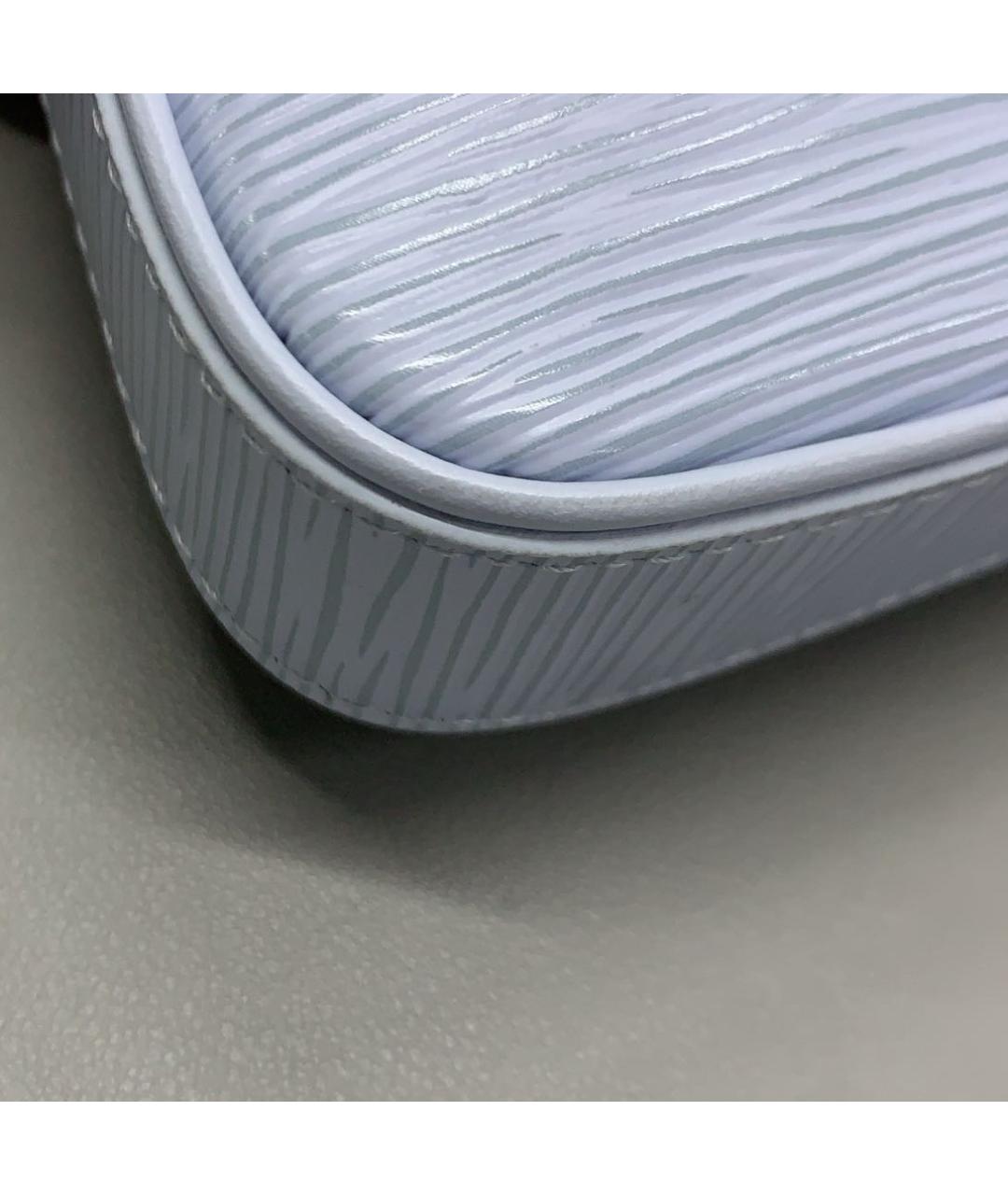 LOUIS VUITTON Голубая кожаная сумка через плечо, фото 5