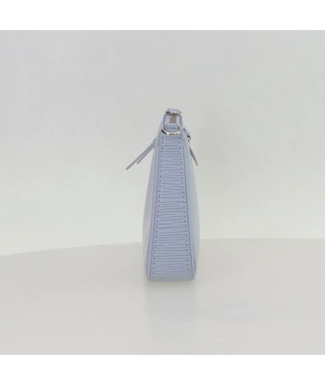 LOUIS VUITTON Голубая кожаная сумка через плечо, фото 4