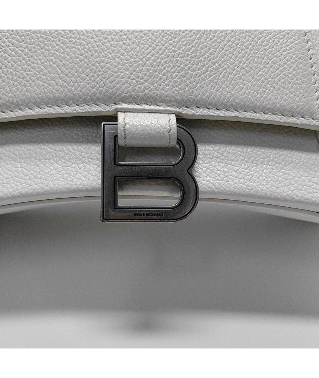 BALENCIAGA Белая кожаная сумка через плечо, фото 6