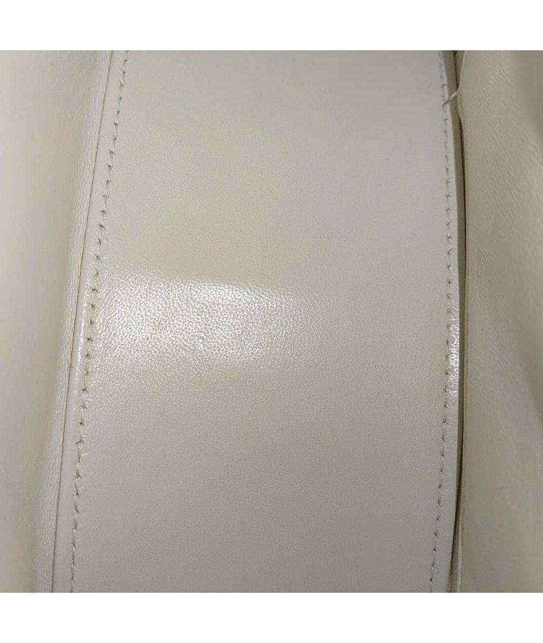 BALENCIAGA Белая кожаная сумка через плечо, фото 4