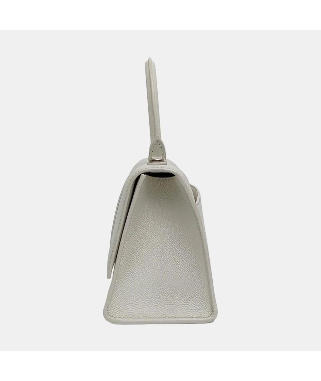 BALENCIAGA Белая кожаная сумка через плечо, фото 3