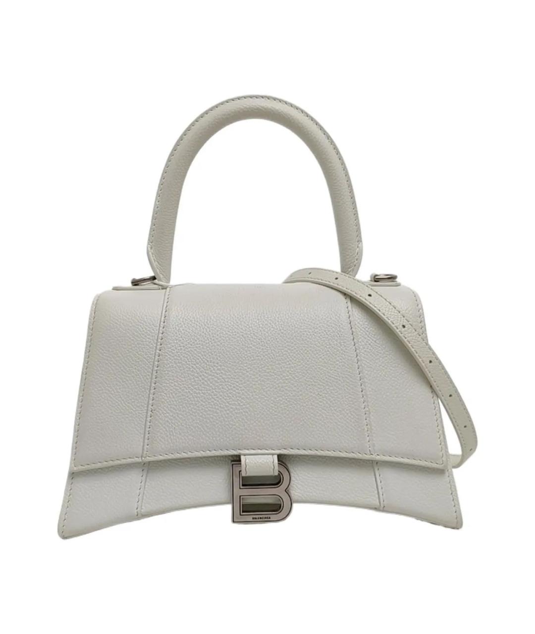 BALENCIAGA Белая кожаная сумка через плечо, фото 9