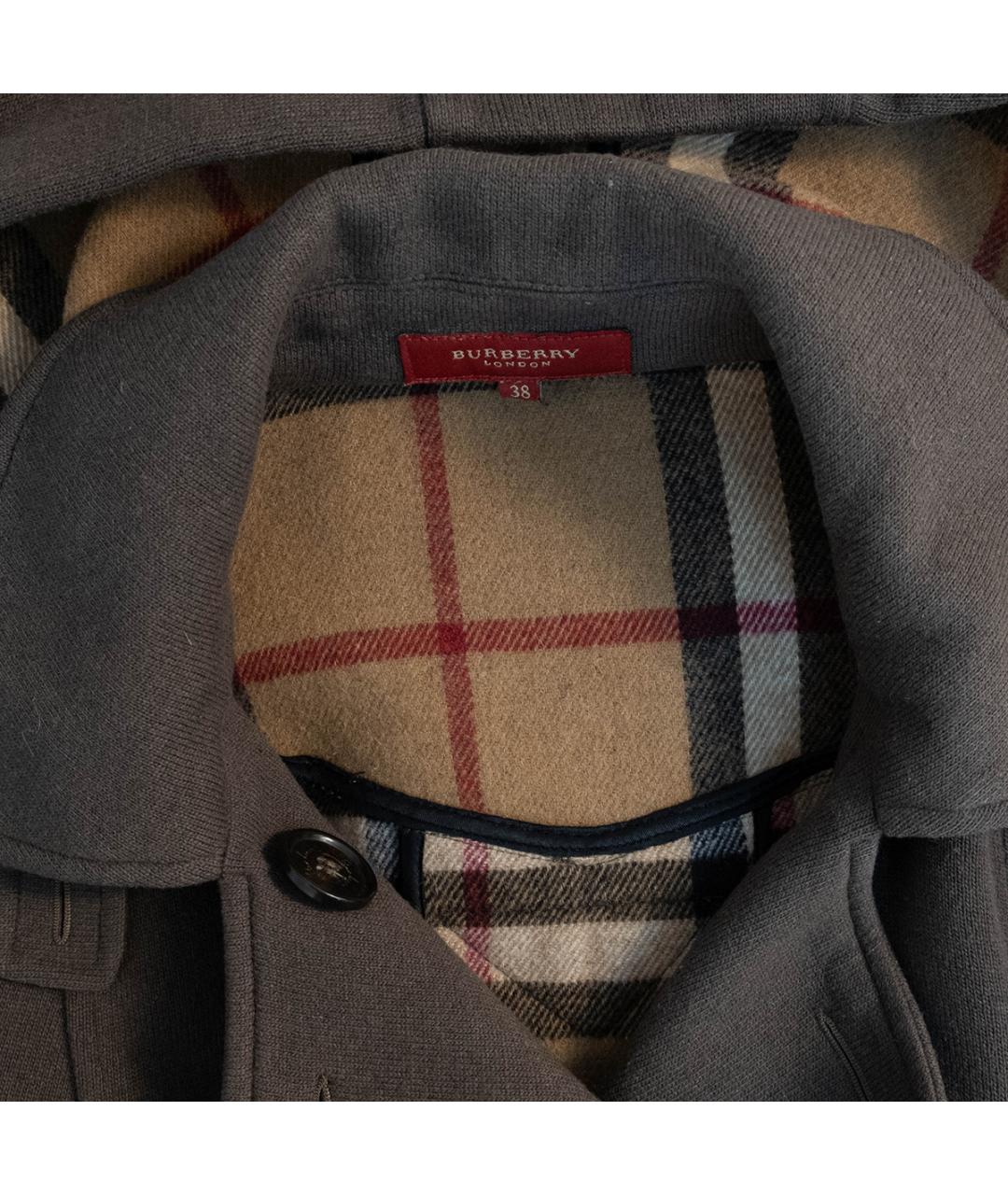 BURBERRY Хаки шерстяное пальто, фото 3