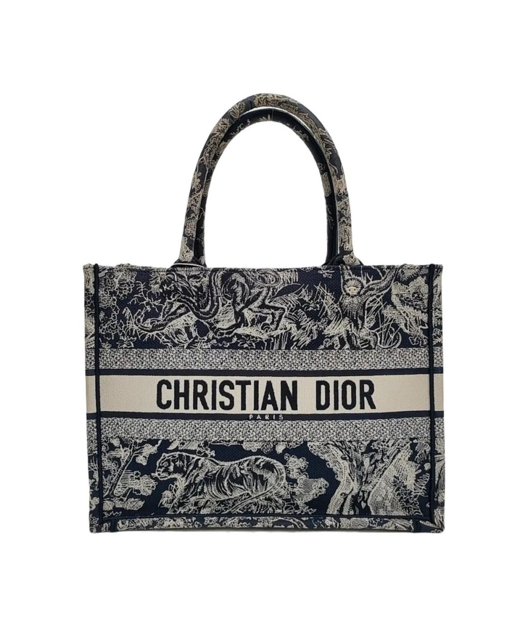 CHRISTIAN DIOR Синяя жаккардовая сумка с короткими ручками, фото 9