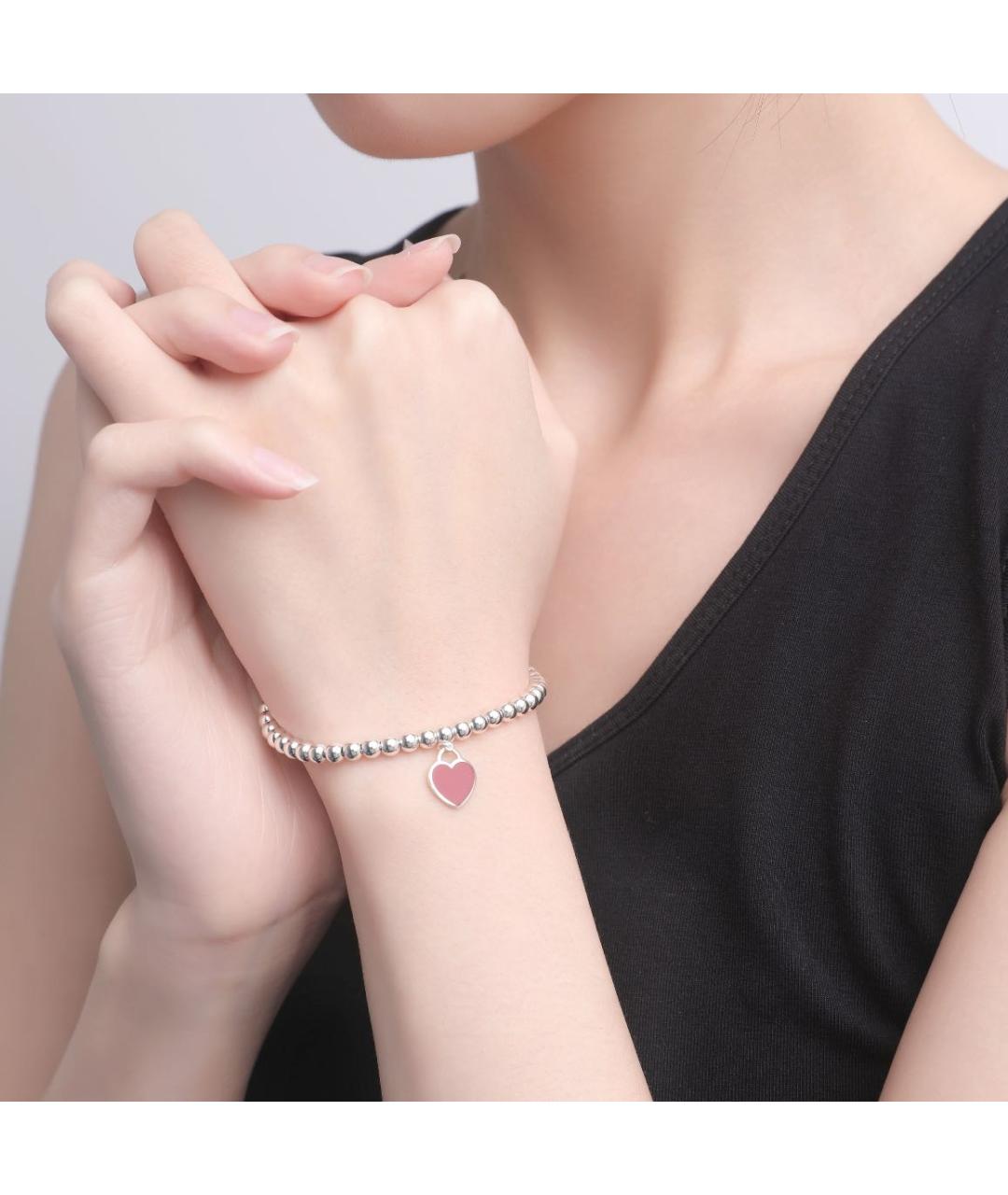 TIFFANY&CO Красный серебряный браслет, фото 2