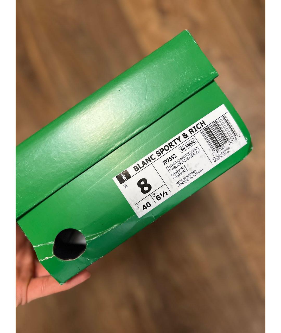 SPORTY AND RICH Белые кожаные кеды, фото 5