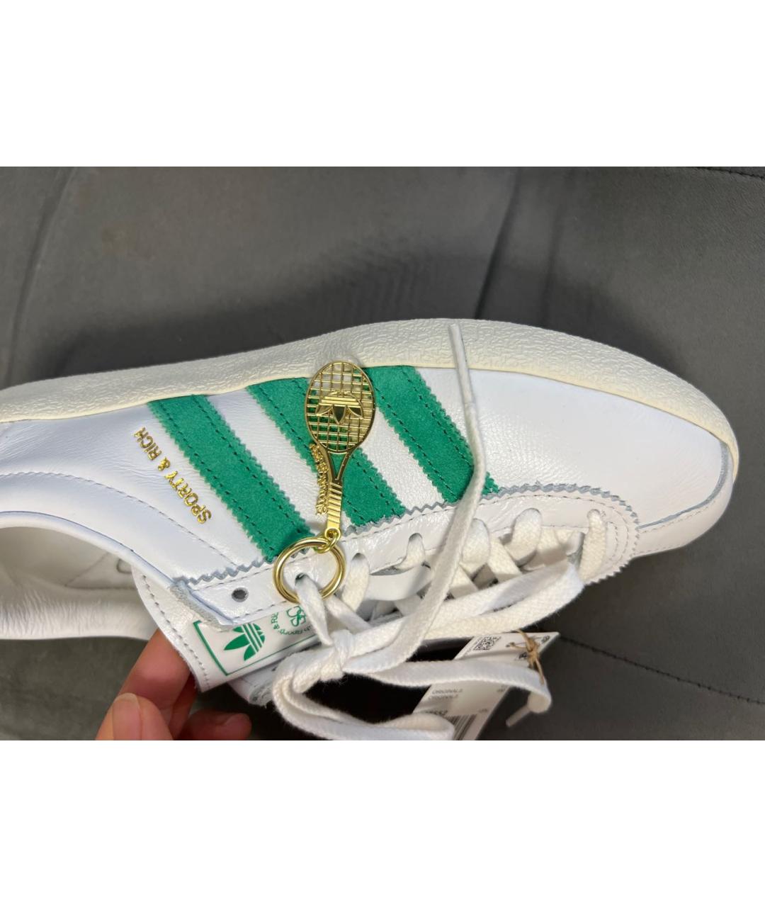 SPORTY AND RICH Белые кожаные кеды, фото 7