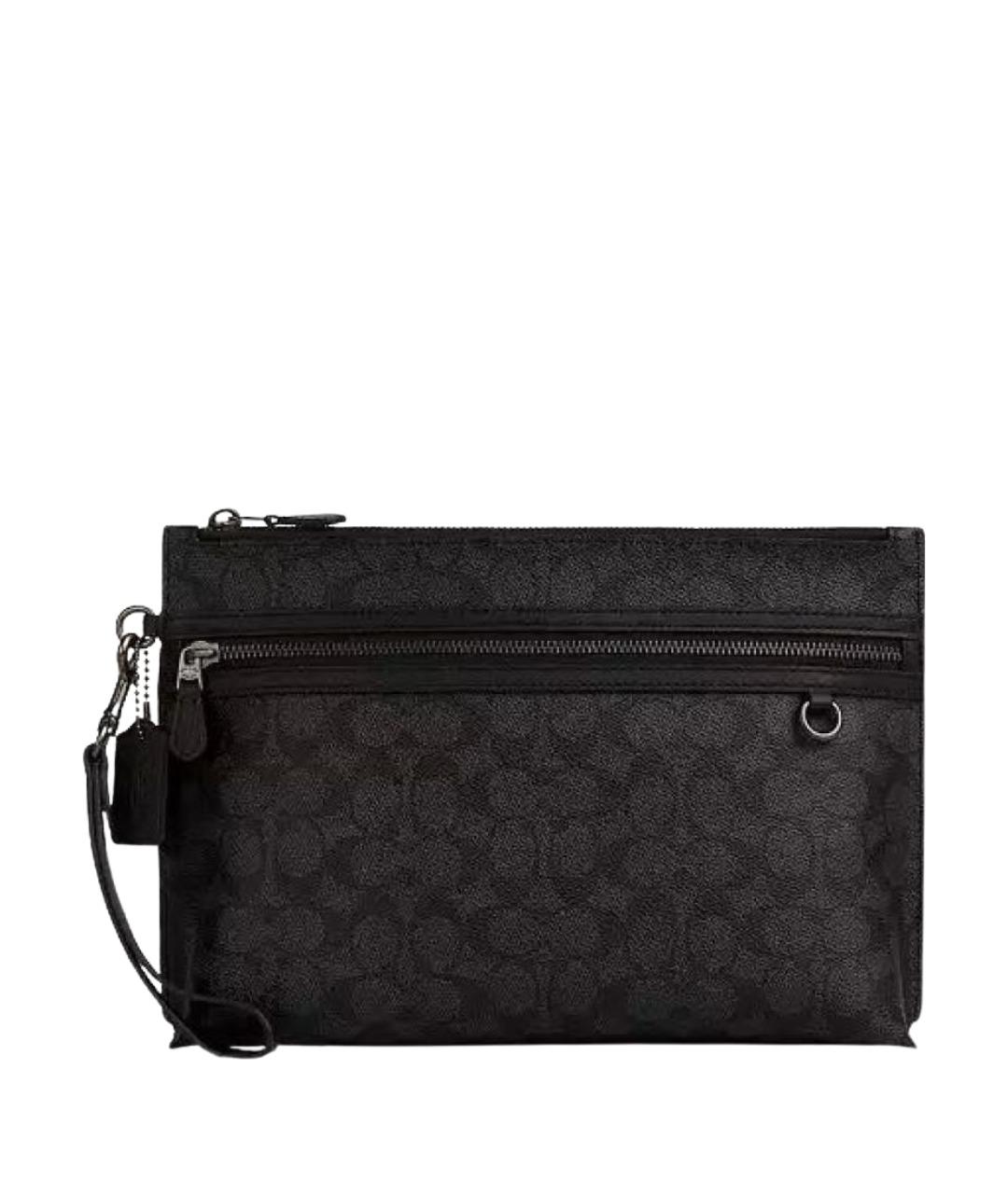 COACH Черная кожаная папка для документов, фото 1