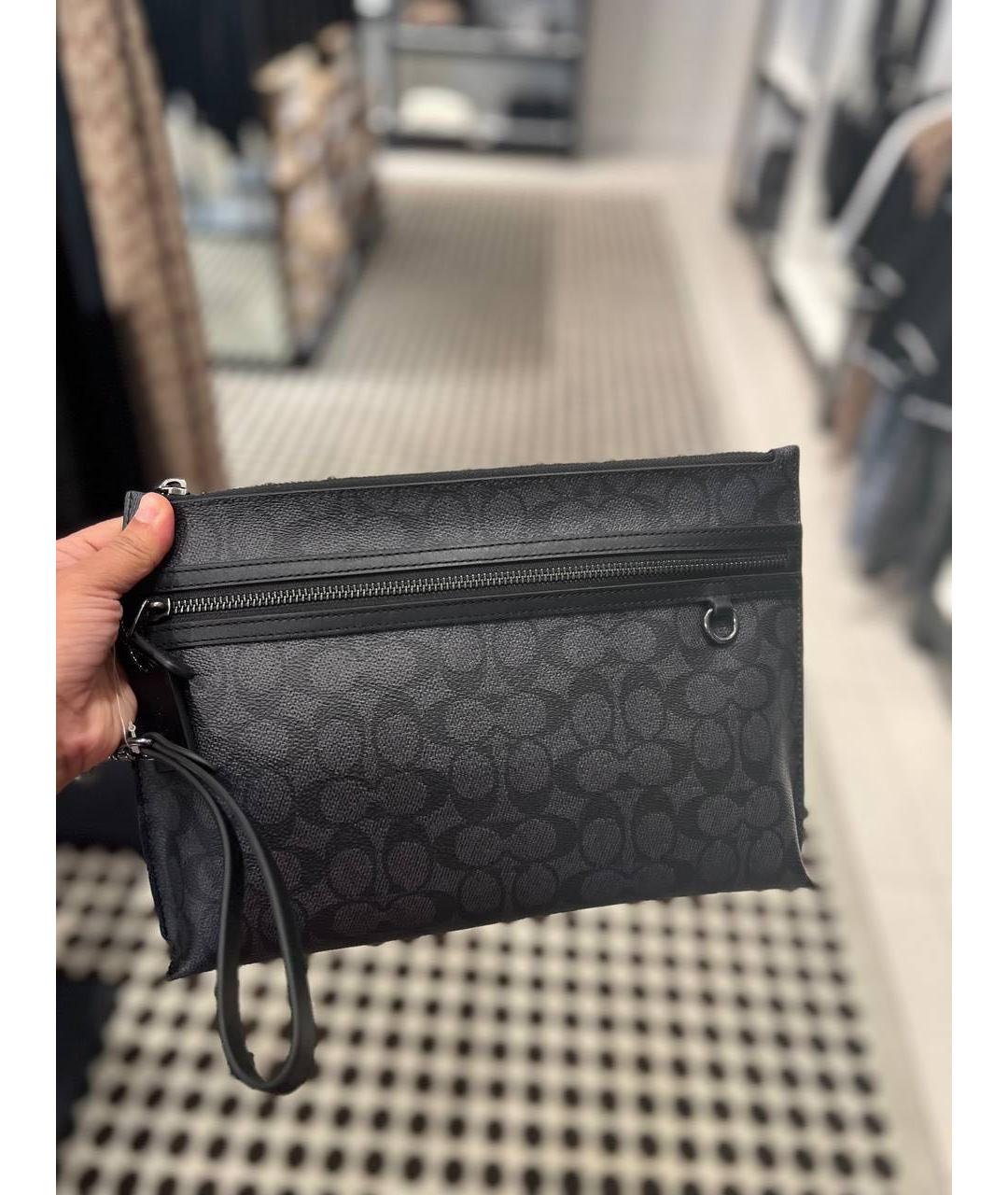 COACH Черная кожаная папка для документов, фото 6