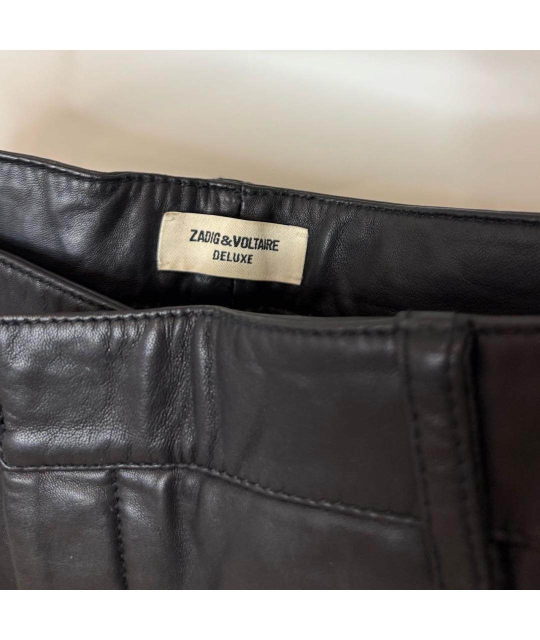 ZADIG & VOLTAIRE Черные кожаные шорты, фото 2