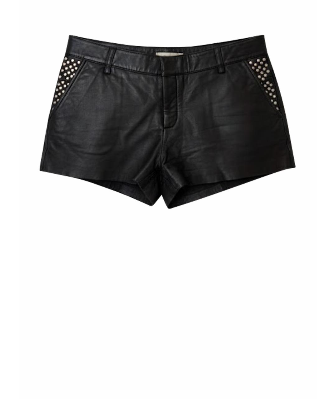 ZADIG & VOLTAIRE Черные кожаные шорты, фото 1