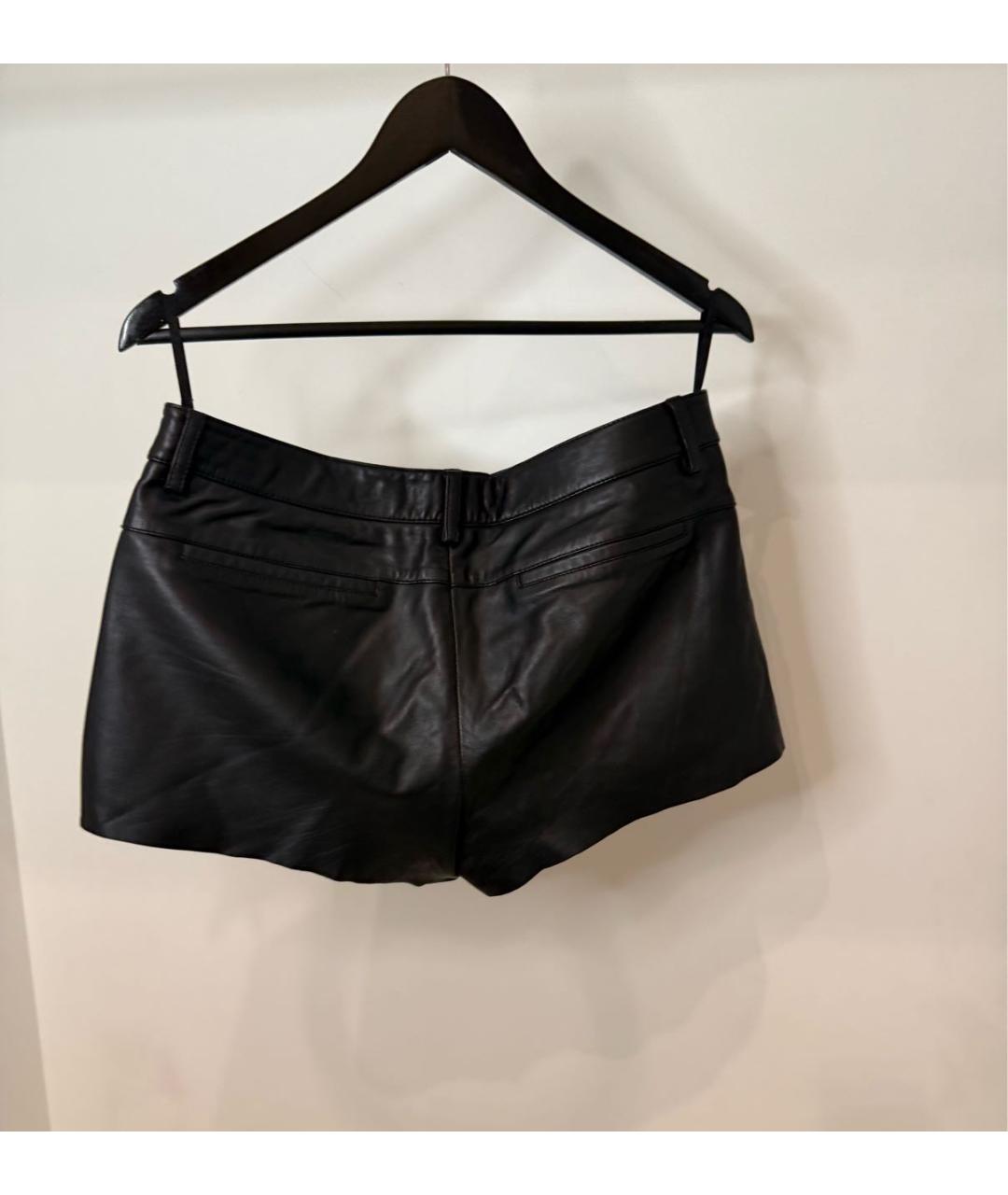 ZADIG & VOLTAIRE Черные кожаные шорты, фото 3
