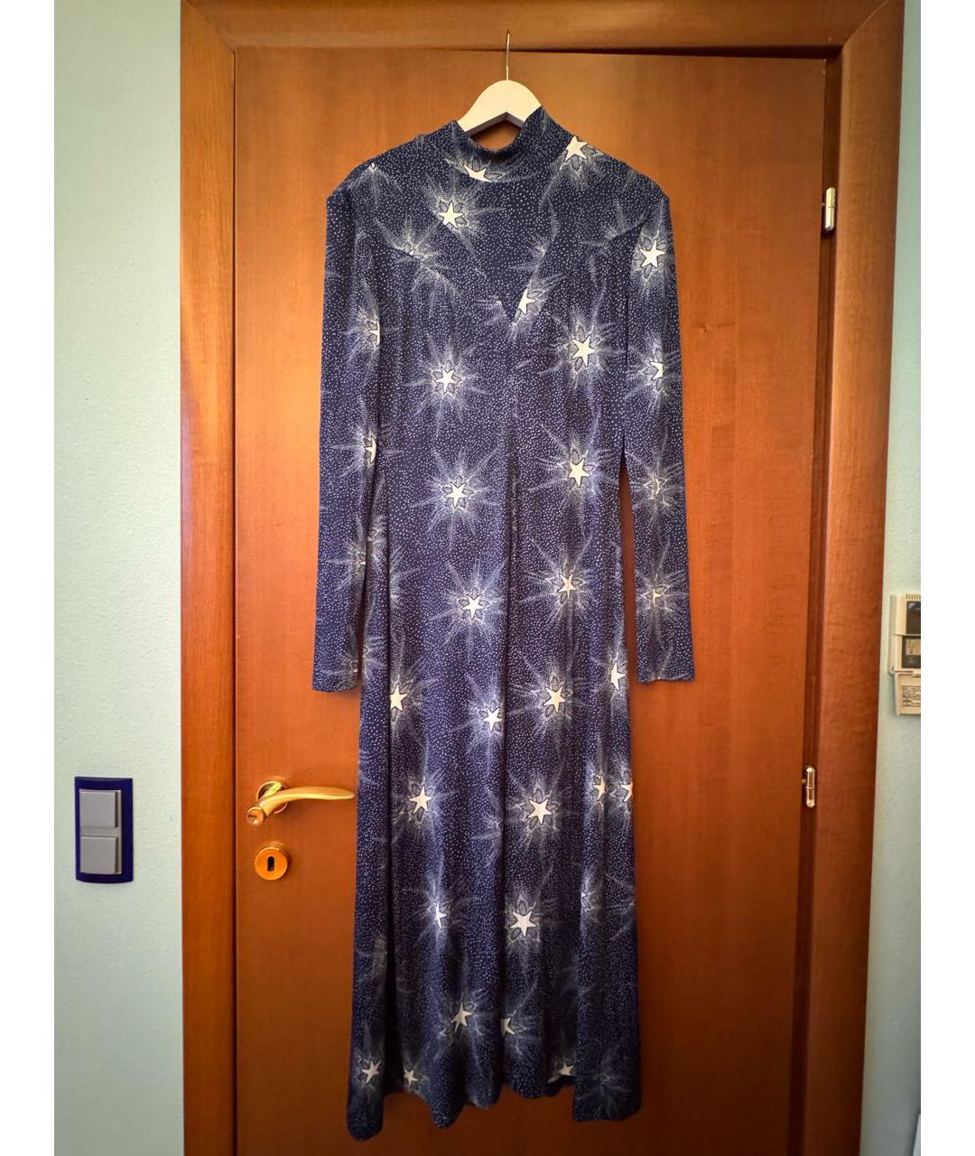 PACO RABANNE Синее вискозное коктейльное платье, фото 6